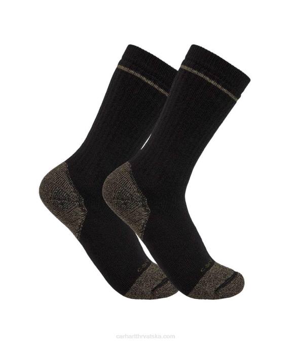 srednje teške čarape za čizme s čeličnim prstima od mješavine pamuka 2 para muškarci Carhartt crno 8PP4174