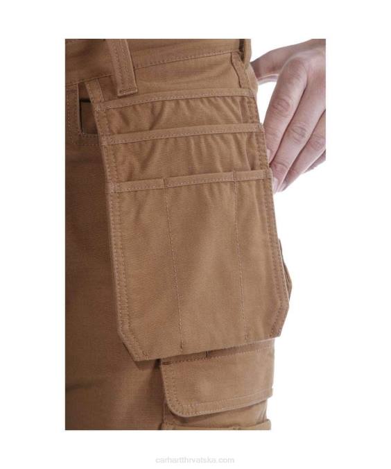 čelične robusne fleksibilne radne hlače opuštenog kroja s dvostrukim prednjim dijelom i više džepova muškarci Carhartt crno 8PP462