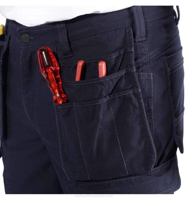 čelične robusne fleksibilne radne hlače opuštenog kroja s dvostrukim prednjim dijelom i više džepova muškarci Carhartt crno 8PP462