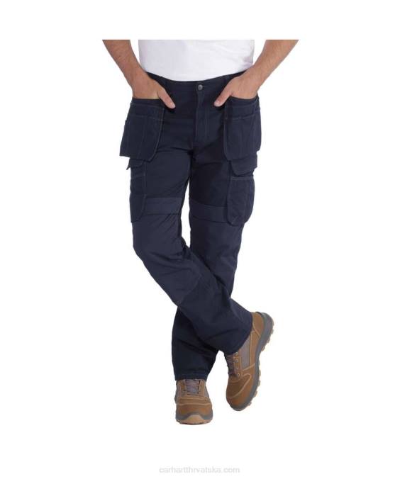 čelične robusne fleksibilne radne hlače opuštenog kroja s dvostrukim prednjim dijelom i više džepova muškarci Carhartt crno 8PP462