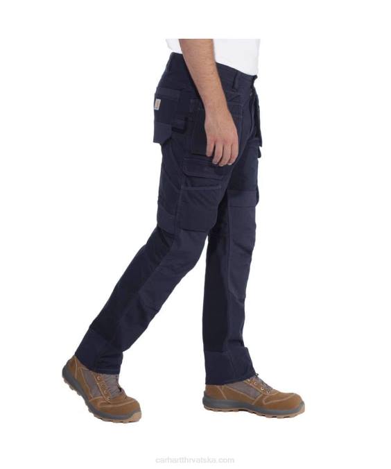 čelične robusne fleksibilne radne hlače opuštenog kroja s dvostrukim prednjim dijelom i više džepova muškarci Carhartt crno 8PP462