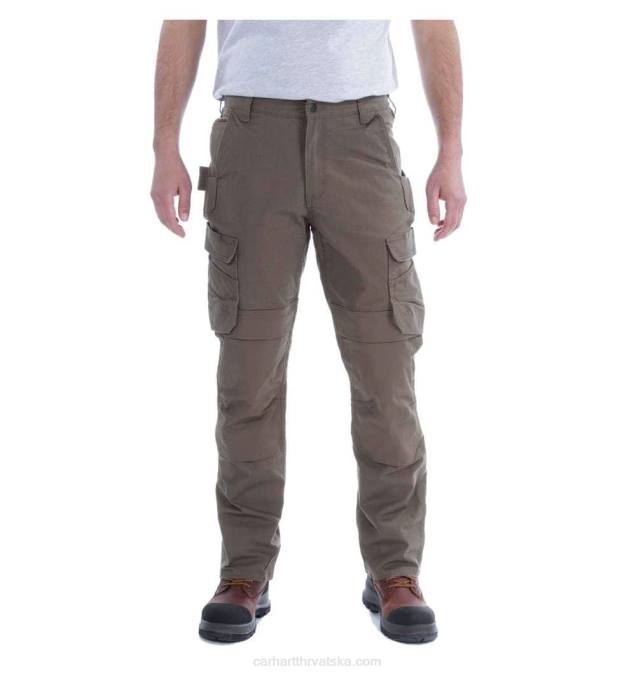 čelične robusne fleksibilne radne hlače opuštenog kroja s dvostrukom prednjom stranom muškarci Carhartt crno 8PP464