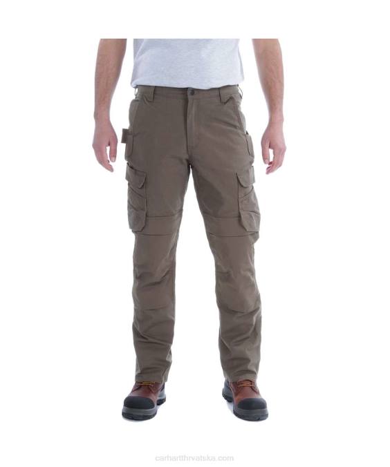 čelične robusne fleksibilne radne hlače opuštenog kroja s dvostrukom prednjom stranom muškarci Carhartt crno 8PP464