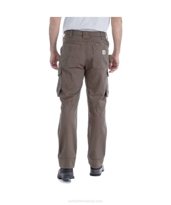 čelične robusne fleksibilne radne hlače opuštenog kroja s dvostrukom prednjom stranom muškarci Carhartt crno 8PP464