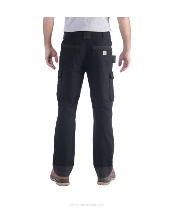 čelične robusne fleksibilne radne hlače opuštenog kroja s dvostrukom prednjom stranom muškarci Carhartt crno 8PP464