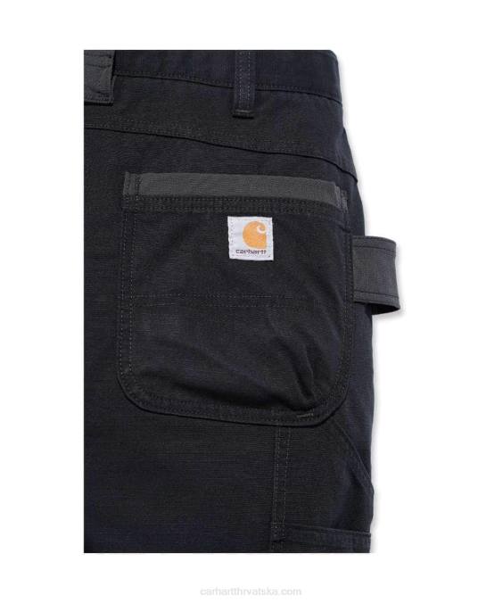 čelične robusne savitljive radne hlače opuštenog kroja s dvostrukom prednjom stranom muškarci Carhartt crno 8PP457