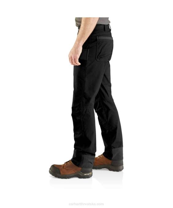 čelične robusne savitljive radne hlače opuštenog kroja s dvostrukom prednjom stranom muškarci Carhartt crno 8PP457
