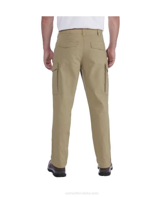 robusne, fleksibilne platnene kargo radne hlače opuštenog kroja muškarci Carhartt tamni kaki 8PP469