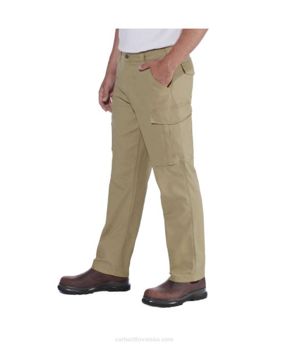 robusne, fleksibilne platnene kargo radne hlače opuštenog kroja muškarci Carhartt tamni kaki 8PP469