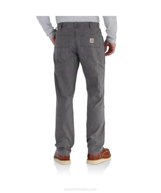 robusne, fleksibilne platnene radne hlače opuštenog kroja muškarci Carhartt tamni kaki 8PP470