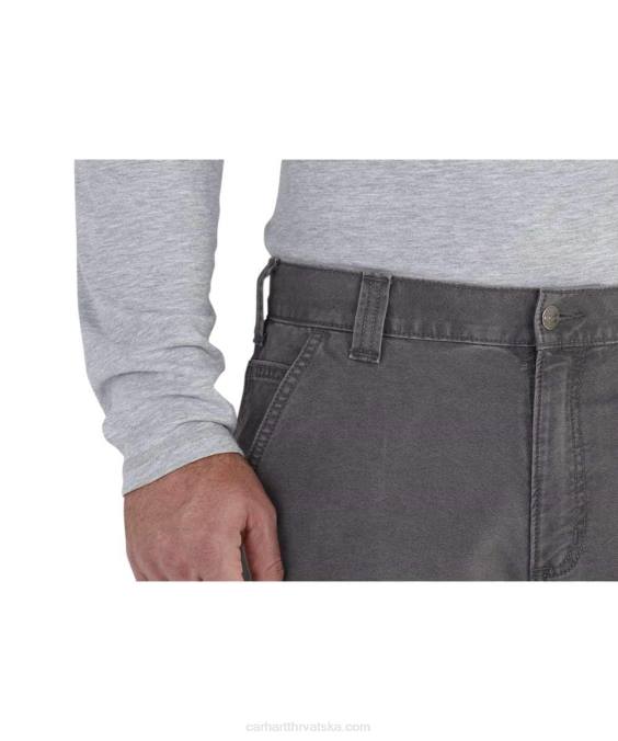 robusne, fleksibilne platnene radne hlače opuštenog kroja muškarci Carhartt tamni kaki 8PP470