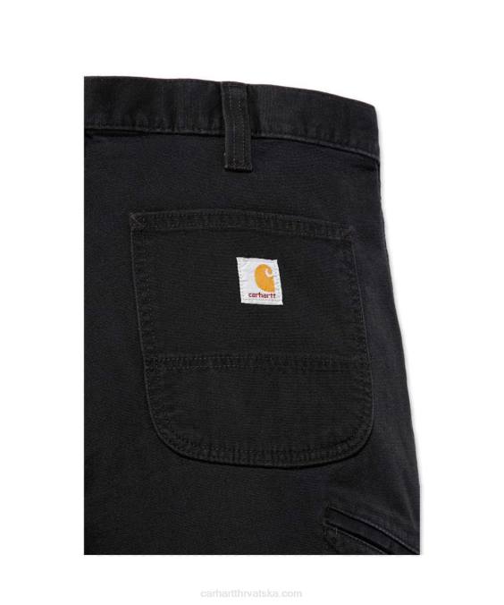 robusne, fleksibilne platnene radne hlače opuštenog kroja muškarci Carhartt tamni kaki 8PP470