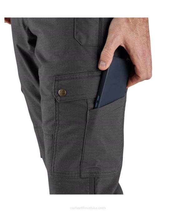 robusne flex radne hlače opuštenog kroja ripstop cargo s podstavom od flisa muškarci Carhartt bosiljak 8PP455