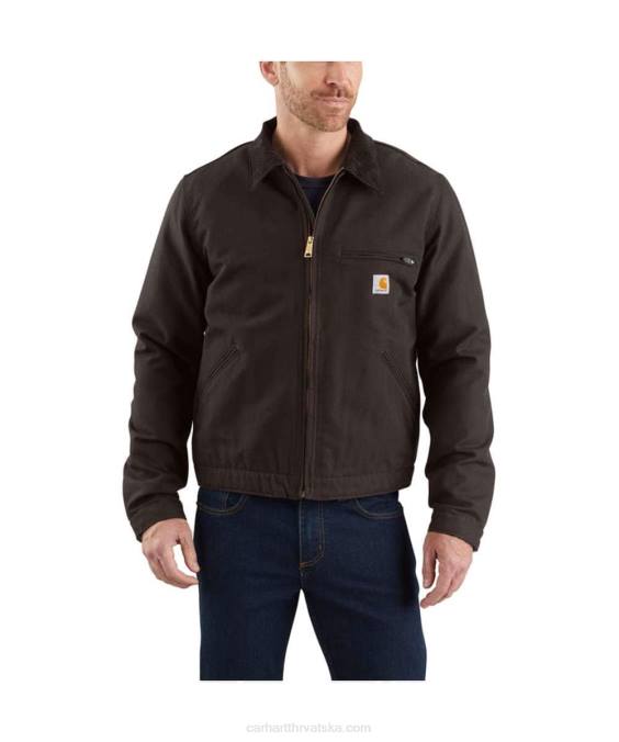 detroit jakna podstavljena dekom opuštenog kroja muškarci Carhartt crno 8PP417