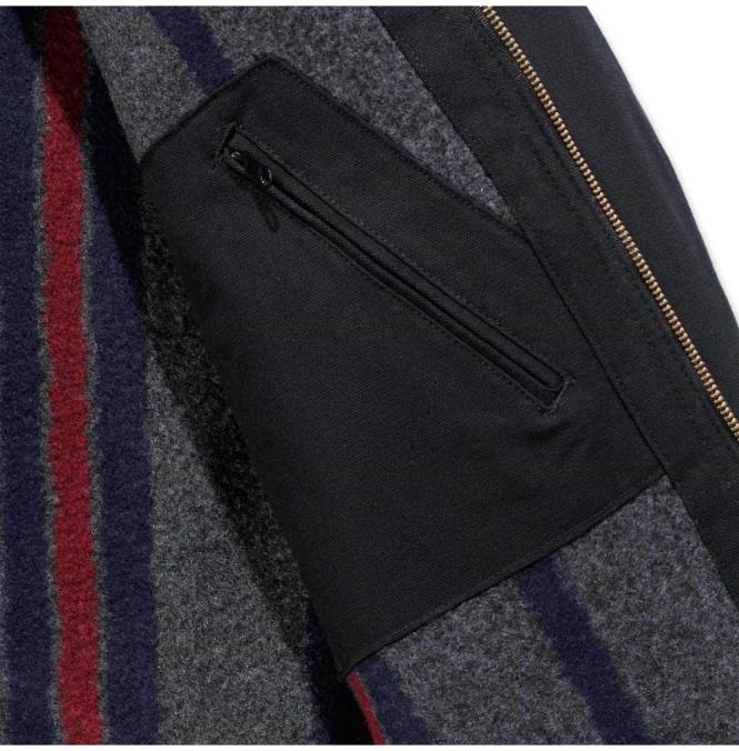 detroit jakna podstavljena dekom opuštenog kroja muškarci Carhartt crno 8PP417