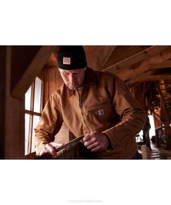 detroit jakna podstavljena dekom opuštenog kroja muškarci Carhartt crno 8PP417