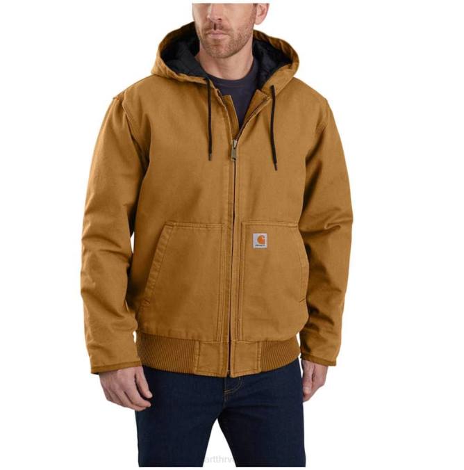 labavi fit washed duck insulated active jac muškarci Carhartt crno 8PP413