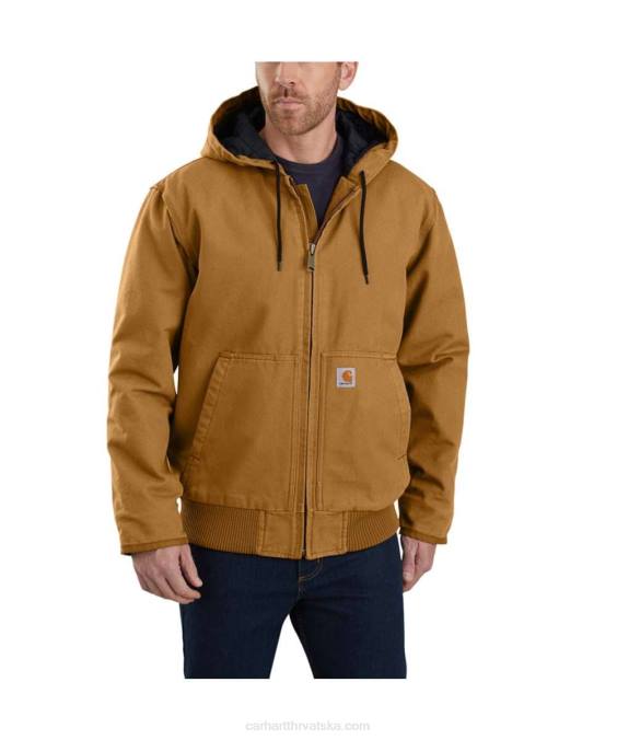 labavi fit washed duck insulated active jac muškarci Carhartt crno 8PP413