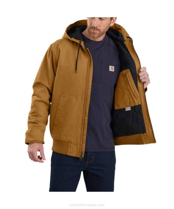 labavi fit washed duck insulated active jac muškarci Carhartt crno 8PP413
