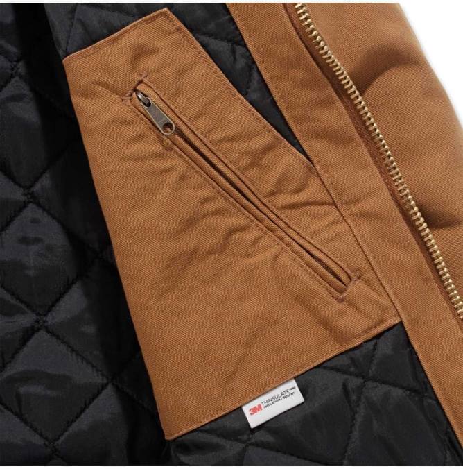 labavi fit washed duck insulated active jac muškarci Carhartt crno 8PP413