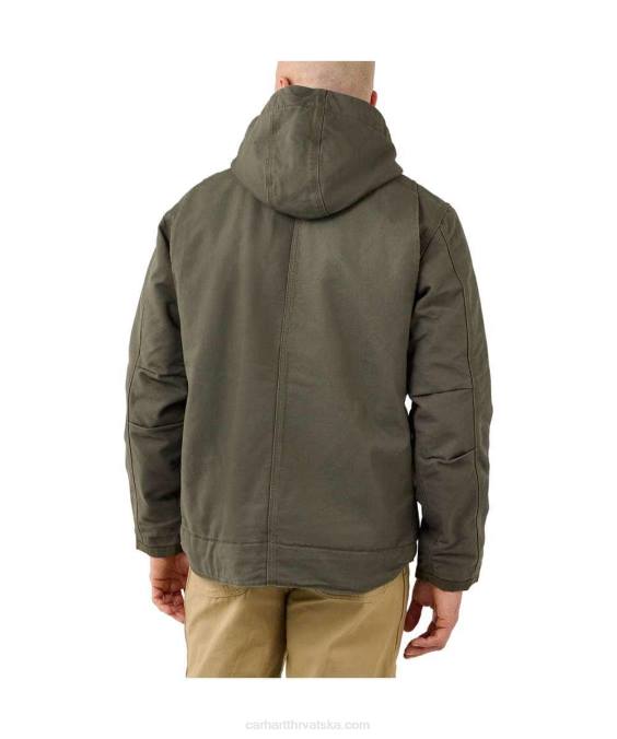 opuštenog kroja isprana jakna podstavljena šerpom muškarci Carhartt crno 8PP414