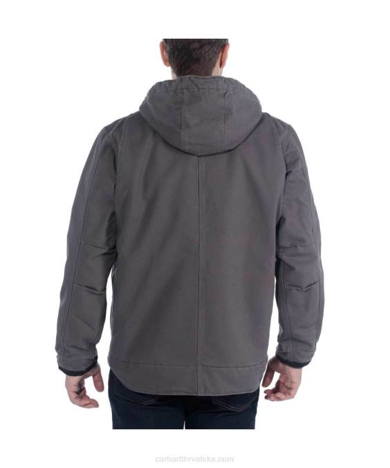opuštenog kroja isprana jakna podstavljena šerpom muškarci Carhartt crno 8PP414