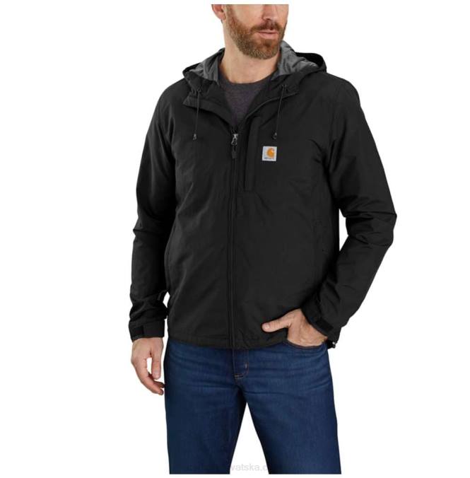 rain defender lagana jakna opuštenog kroja muškarci Carhartt crno 8PP418