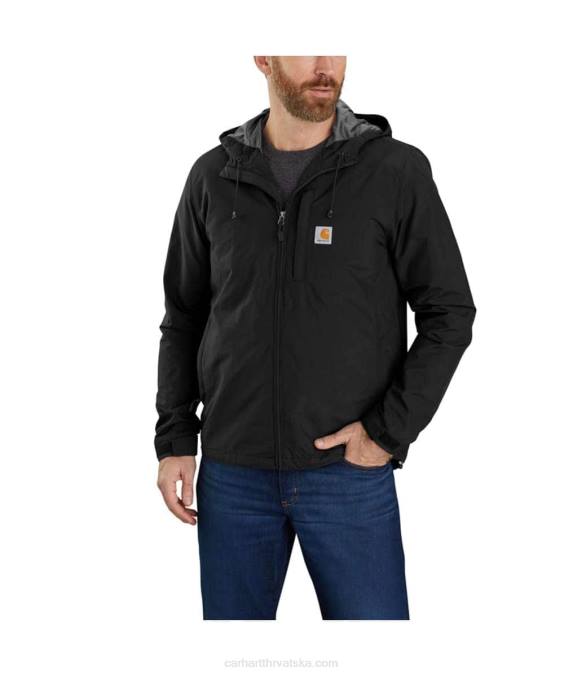 rain defender lagana jakna opuštenog kroja muškarci Carhartt crno 8PP418