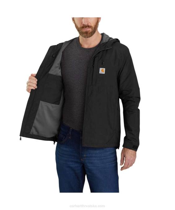 rain defender lagana jakna opuštenog kroja muškarci Carhartt crno 8PP418