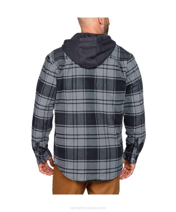 robusna flex majica s kapuljačom opuštenog kroja s flanelskom postavom od flisa jac muškarci Carhartt brijest 8PP421
