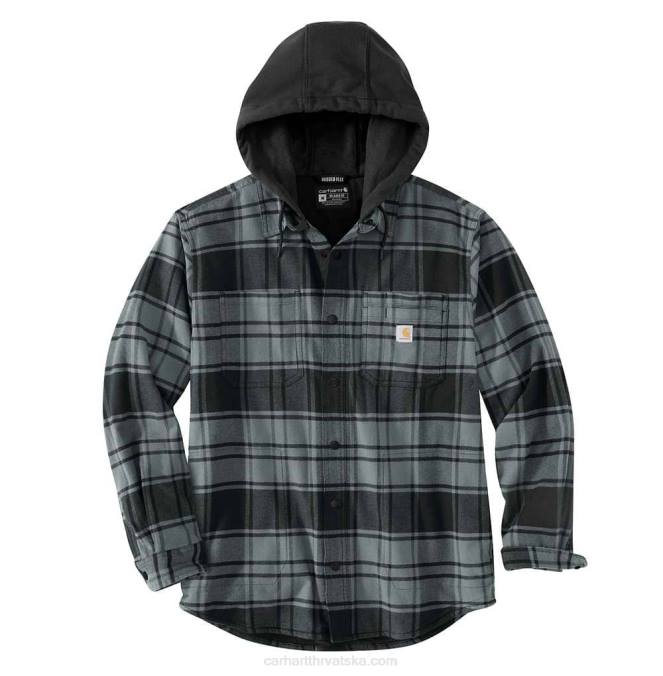 robusna flex majica s kapuljačom opuštenog kroja s flanelskom postavom od flisa jac muškarci Carhartt brijest 8PP421