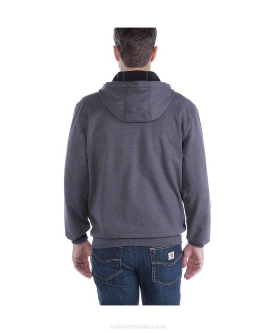 trenirka srednje težine opuštenog kroja s punim patentnim zatvaračem muškarci Carhartt crno 8PP427