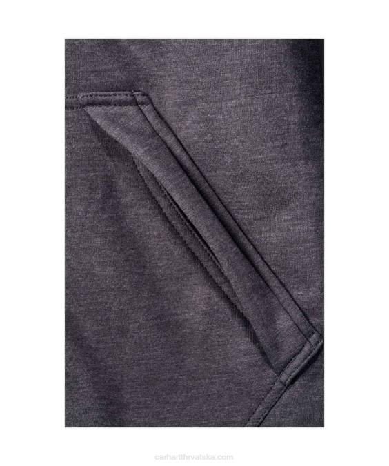 trenirka srednje težine opuštenog kroja s punim patentnim zatvaračem muškarci Carhartt crno 8PP427