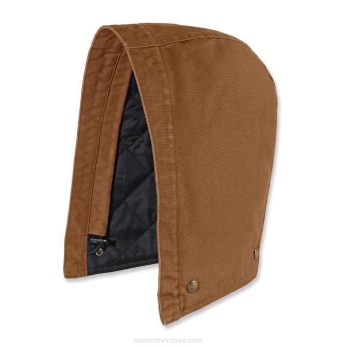 washed duck insulated hood muškarci Carhartt crno 8PP433