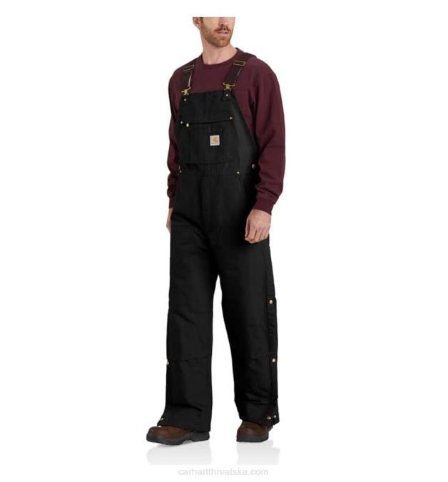 labavi kombinezon s čvrstim duck izoliranim naramenikom muškarci Carhartt crno 8PP477