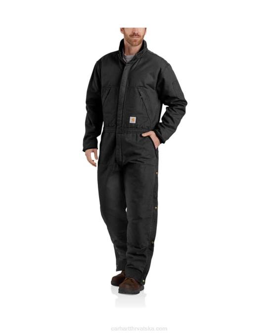 slobodni kroj isprani kombinezon s izolacijom od patke muškarci Carhartt crno 8PP476
