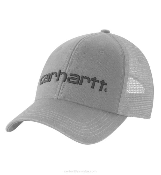platnena mrežasta kapa s grafičkim logotipom muškarci Carhartt asfaltno crno 8PP488