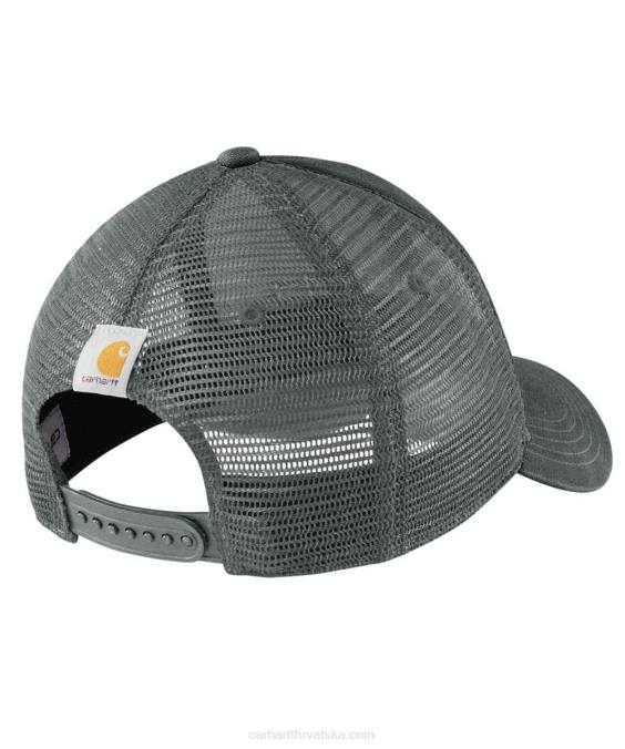 platnena mrežasta kapa s grafičkim logotipom muškarci Carhartt asfaltno crno 8PP488
