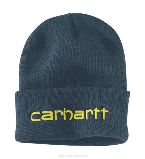 pletena kapa s manšetama s izoliranim logotipom muškarci Carhartt crno 8PP499