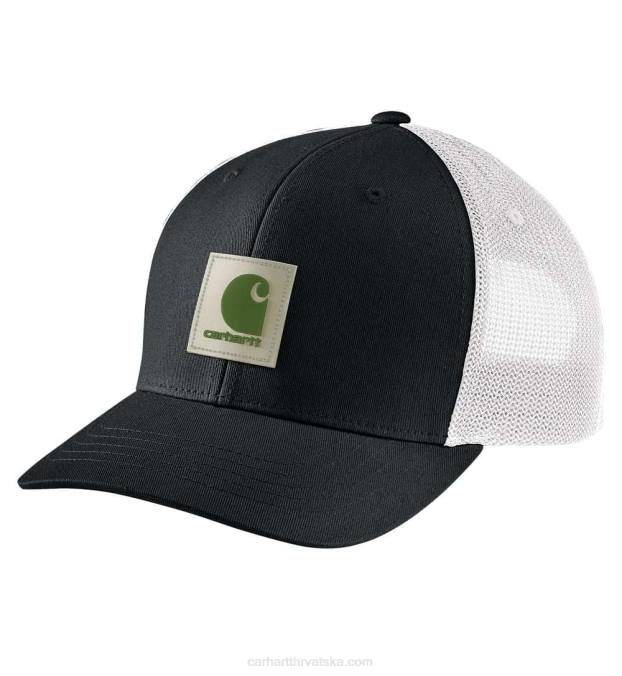 robusna kapa s logom i mrežastom stranom od fleksibilnog kepera muškarci Carhartt crna arborvitae 8PP487