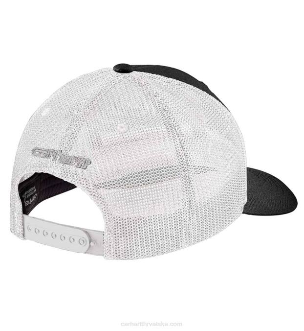 robusna kapa s logom i mrežastom stranom od fleksibilnog kepera muškarci Carhartt crna arborvitae 8PP487