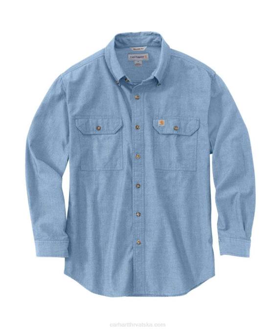 opuštena košulja dugih rukava srednje težine u šambraju muškarci Carhartt plavi chambray 8PP4111