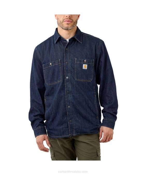 opušteni kroj traper košulja s prednjicom na kopčanje muškarci Carhartt ledenjak 8PP4109