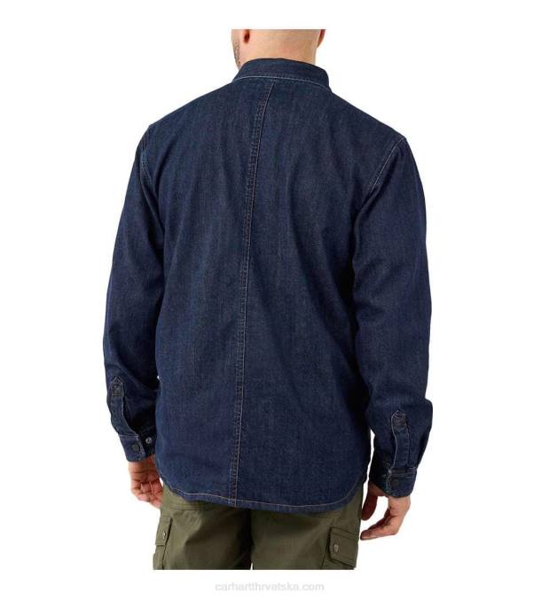 opušteni kroj traper košulja s prednjicom na kopčanje muškarci Carhartt ledenjak 8PP4109