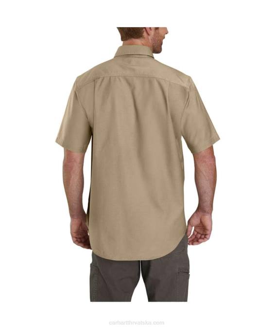 robusna flex rigby radna košulja kratkih rukava muškarci Carhartt tamni kaki 8PP4113