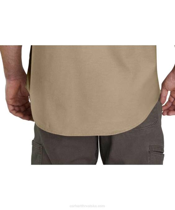 robusna flex rigby radna košulja kratkih rukava muškarci Carhartt tamni kaki 8PP4113