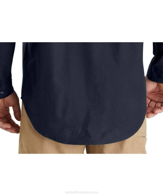 robusna platnena košulja dugih rukava srednje težine opuštenog kroja muškarci Carhartt tamni kaki 8PP4115