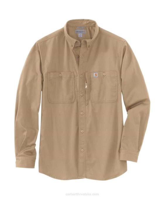 robusna profesionalna platnena radna košulja dugih rukava opuštenog kroja muškarci Carhartt crno 8PP4114