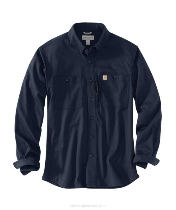 robusna profesionalna platnena radna košulja dugih rukava opuštenog kroja muškarci Carhartt crno 8PP4114