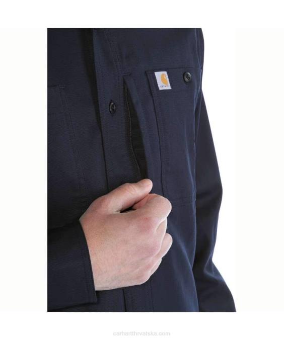 robusna profesionalna platnena radna košulja dugih rukava opuštenog kroja muškarci Carhartt crno 8PP4114